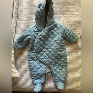Baby Gap Quilted Chambray Bear One-Piece